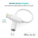 Перехідник Lightning  - 3.5мм 4pin (F) Audio DAC Chip 96kHz MFi,  0.1 м, білий Choetech