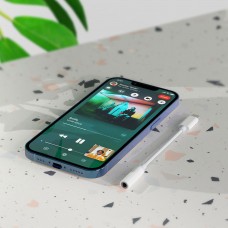Перехідник Lightning  - 3.5мм 4pin (F) Audio DAC Chip 96kHz MFi,  0.1 м, білий Choetech