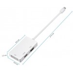Перехідник mini DisplayPort M --> HDMI/VGA/DVI (24+5), FHD 1080p Перехідник mini DisplayPort M --> HDMI/VGA/DVI (24+5), FHD 1080p