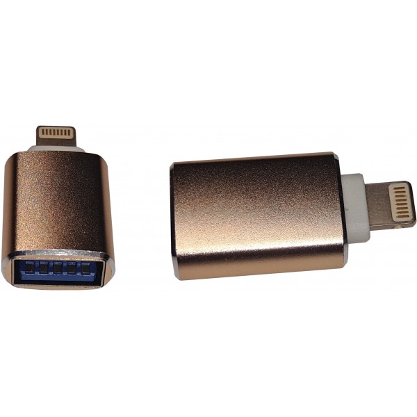 Перехідник OTG Lightning --> USB 3.0 AF Gold