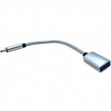 Перехідник OTG Type-C --> USB 3.2, 0.15 м, срібний