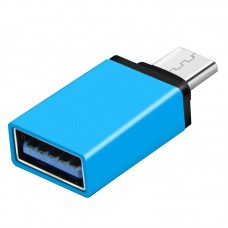 Перехідник Type-C --> USB 3.1 (OTG) OEM, Blue