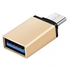 Перехідник Type-C --> USB 3.1 (OTG) OEM, Gold