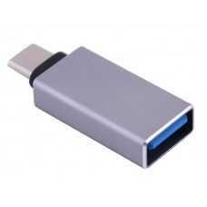 Перехідник Type-C --> USB 3.1 (OTG) OEM, сріблястий