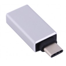Перехідник Type-C --> USB 3.1 (OTG) OEM, сріблястий