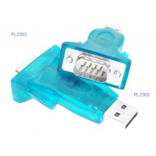 Перехідник USB 2.0 Type-A --> COM (RS232) 9pin, Chipset PL-2303, синій