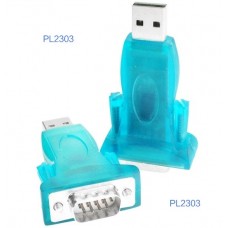 Перехідник USB 2.0 Type-A --> COM (RS232) 9pin, Chipset PL-2303, синій