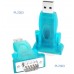 Перехідник USB 2.0 Type-A --> COM (RS232) 9pin, Chipset PL-2303, синій