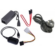 Перехідник USB 2.0 Type-A --> COMBO IDE-SATA з БЖ, RTL