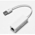 Перехідник USB 2.0 Type-A --> Ethernet RJ45 100Mb чорний 0.1м білий, RTL