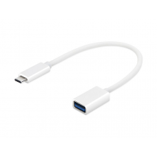 Перехідник USB 2.0 Type-C --> USB (OTG) OEM, кабель 0.2м, білий