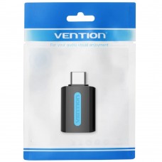 Перехідник USB 2.0 Type-C --> USB AF (OTG) PVC Vention чорний Перехідник USB 2.0 Type-C --> USB AF (OTG) PVC Vention чорний