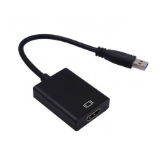 Перехідник USB 3.0 Type-A --> HDMI AF кабель 20см, чорний