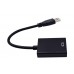 Перехідник USB 3.0 Type-A --> HDMI AF кабель 20см, чорний