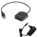 Перехідник USB 3.0 Type-A --> SATA III (F) 2.5"/3.5" 7+15pin з БЖ, чорний