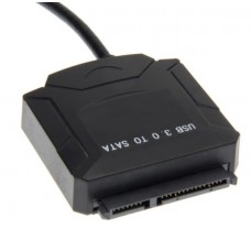 Перехідник USB 3.0 Type-A --> SATA III (F) 2.5"/3.5" 7+15pin з БЖ, чорний