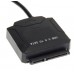 Перехідник USB 3.0 Type-A --> SATA III (F) 2.5"/3.5" 7+15pin з БЖ, чорний