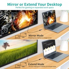 Перехідник USB 3.1 Type-C --> Displayport F 4K 60Hz Choetech cірий