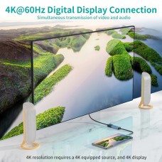 Перехідник USB 3.1 Type-C --> Displayport F 4K 60Hz Choetech cірий