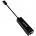Перехідник USB 3.1 Type-C --> Ethernet RJ45 1000Mb 0,15 м, Choetech чорний
