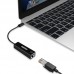 Перехідник USB 3.1 Type-C --> Ethernet RJ45 1000Mb 0,15 м, Choetech чорний