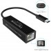 Перехідник USB 3.1 Type-C --> Ethernet RJ45 1000Mb 0,15 м, Choetech чорний