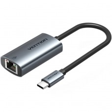 Перехідник USB 3.1 Type-C --> Ethernet RJ45 1000Mb чорний Aluminum Alloy Type Vention Перехідник USB 3.1 Type-C --> Ethernet RJ45 1000Mb чорний Aluminum Alloy Type Vention
