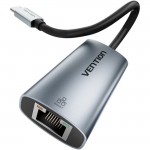 Перехідник USB 3.1 Type-C --> Ethernet RJ45 1000Mb чорний Aluminum Alloy Type Vention Перехідник USB 3.1 Type-C --> Ethernet RJ45 1000Mb чорний Aluminum Alloy Type Vention