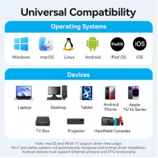 Перехідник USB 3.1 Type-C --> Ethernet RJ45 1000Mb чорний Aluminum Alloy Type Vention Перехідник USB 3.1 Type-C --> Ethernet RJ45 1000Mb чорний Aluminum Alloy Type Vention