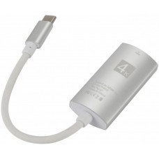 Перехідник USB 3.1 Type-C --> HDMI (F), 4K 30HZ, кабель 0.1м, срібний