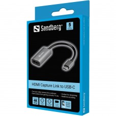 Перехідник USB 3.1 Type-C --> HDMI (F), 4K Sandberg сірий