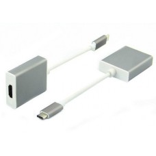 Перехідник USB 3.1 Type-C --> HDMI (F), сріблястий