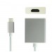 Перехідник USB 3.1 Type-C --> HDMI (F), сріблястий