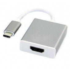 Перехідник USB 3.1 Type-C --> HDMI (F), сріблястий
