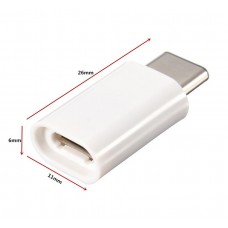 Перехідник USB 3.1 Type-C --> Micro USB (OTG) білий