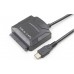 Перехідник USB 3.1 Type-C --> SATA III (F) 2.5"/3.5" 7+15pin з БЖ