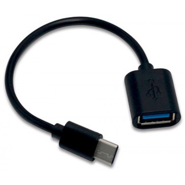 Перехідник USB 3.1 Type-C --> USB 3.0 (OTG) 0.2м. чорний OEM