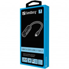 Перехідник USB 3.1 Type-С --> SATA III (F),  Gen.2 Sandberg чорний