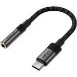 Перехідник USB-C --> 3.5 mm 15cm audio converter J12 Acefast black Перехідник USB-C --> 3.5 mm 15cm audio converter J12 Acefast black