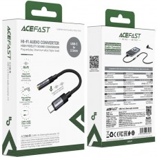 Перехідник USB-C --> 3.5 mm 15cm audio converter J12 Acefast black