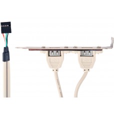Планка на задню панель ПК, PinHeader -> USB 2.0, 2 порти, 0.25м Планка на задню панель ПК, PinHeader -> USB 2.0, 2 порти, 0.25м