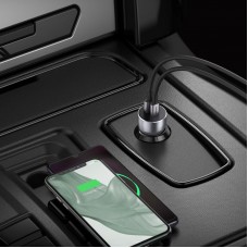 Автозарядка 2xUSB 36W (USB-C+USB-A) QC 3.0+ Косм. Сіра (CD213) UGREEN