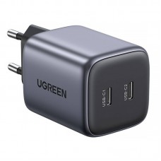 Зарядний пристрій 2xUSB 45W (2xUSB-C) Gan PD 25W+20W, CD294 Ugreen Сірий