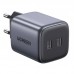 Зарядний пристрій 2xUSB 45W (2xUSB-C) Gan PD 25W+20W, CD294 Ugreen Сірий