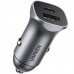 Автозарядка 2xUSB 30W (USB-A + USB-C) QC 4.0 Сіра (EC305) UGREEN