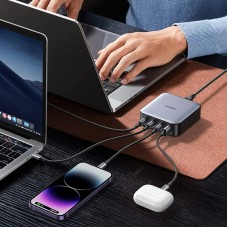 Зарядний пристрій 4xUSB 100W (3хUSB-C+USB-A) Gan Nexode чорний CD328 Ugreen Desktop Fast Charger