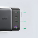 Зарядний пристрій 4xUSB 100W (3xUSB-C+USB-A) Gan Tech Fast GAN Charger чорний CD226 Ugreen