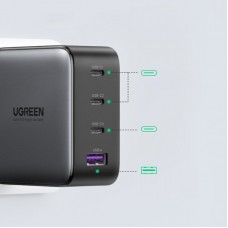 Зарядний пристрій 4xUSB 100W (3xUSB-C+USB-A) Gan Tech Fast GAN Charger чорний CD226 Ugreen Зарядний пристрій 4xUSB 100W (3xUSB-C+USB-A) Gan Tech Fast GAN Charger чорний CD226 Ugreen