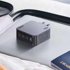 Зарядний пристрій 4xUSB 160W (3xUSB-C + USB-A) GaN + Type-C cable 100W сірий X763 Nexode Pro Ugreen Зарядний пристрій 4xUSB 160W (3xUSB-C + USB-A) GaN + Type-C cable 100W сірий X763 Nexode Pro Ugreen