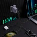 Зарядний пристрій 4xUSB 160W (3xUSB-C + USB-A) GaN + Type-C cable 100W сірий X763 Nexode Pro Ugreen